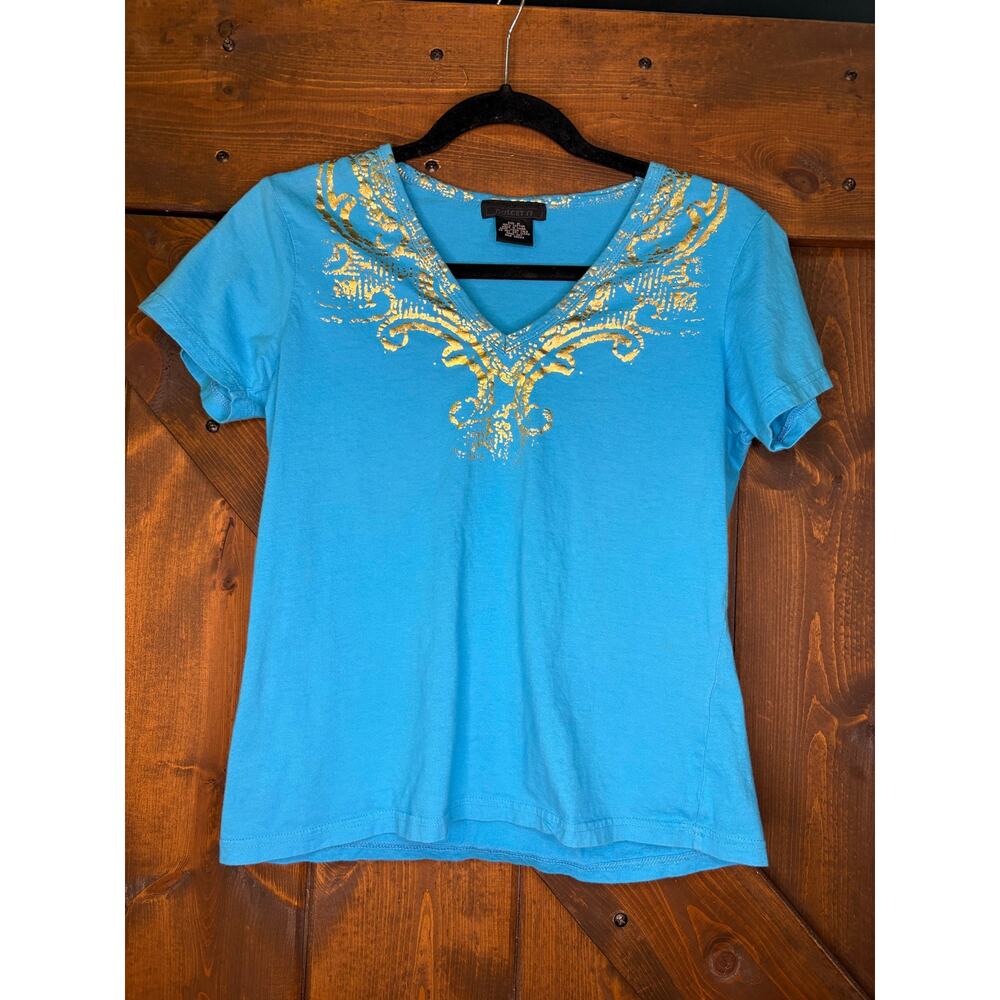 Vintage Dolcetti women’s medium gold accent t shirt